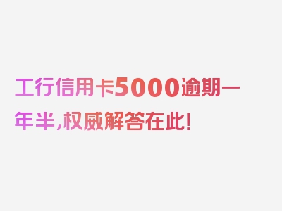 工行信用卡5000逾期一年半，权威解答在此！