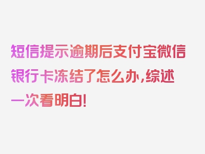 短信提示逾期后支付宝微信银行卡冻结了怎么办，综述一次看明白！