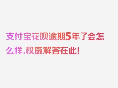 支付宝花呗逾期5年了会怎么样，权威解答在此！