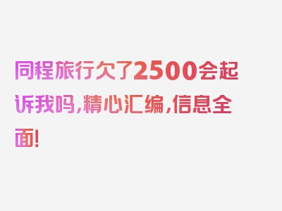 同程旅行欠了2500会起诉我吗，精心汇编，信息全面！