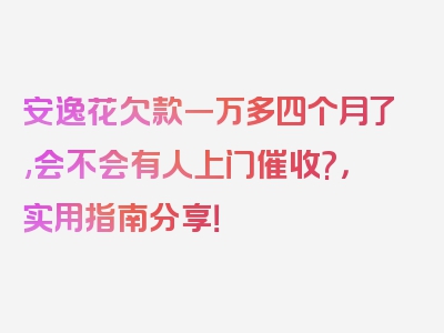 安逸花欠款一万多四个月了,会不会有人上门催收?，实用指南分享！