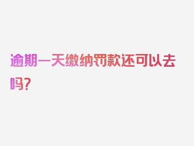 逾期一天缴纳罚款还可以去吗？