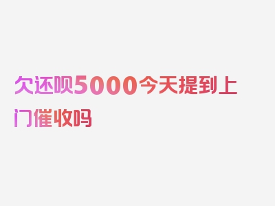 欠还呗5000今天提到上门催收吗