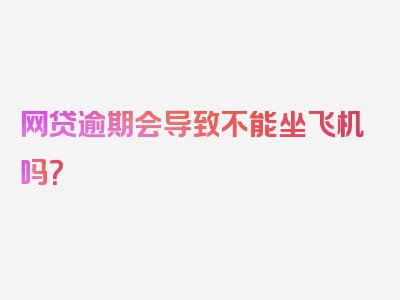 网贷逾期会导致不能坐飞机吗？