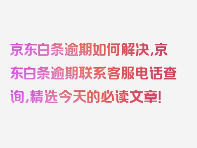 京东白条逾期如何解决,京东白条逾期联系客服电话查询，精选今天的必读文章！