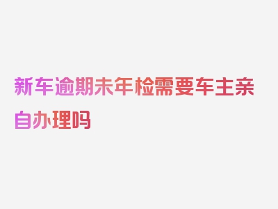 新车逾期未年检需要车主亲自办理吗