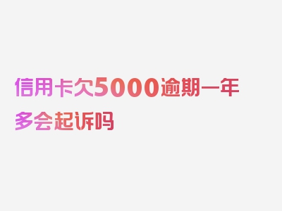 信用卡欠5000逾期一年多会起诉吗