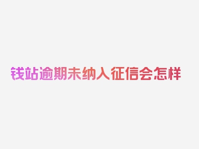 钱站逾期未纳入征信会怎样