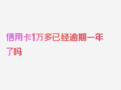 信用卡1万多已经逾期一年了吗