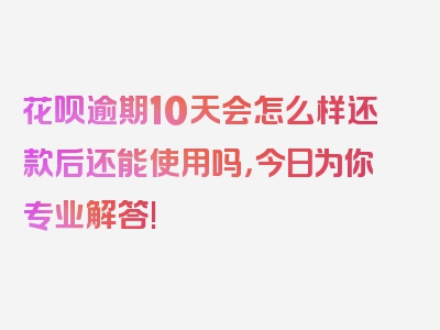 花呗逾期10天会怎么样还款后还能使用吗，今日为你专业解答!