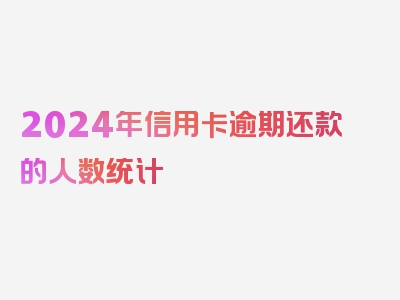 2024年信用卡逾期还款的人数统计