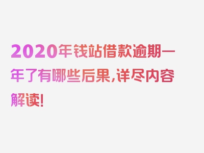 2020年钱站借款逾期一年了有哪些后果，详尽内容解读！