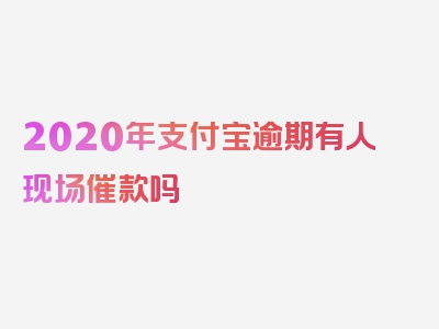 2020年支付宝逾期有人现场催款吗