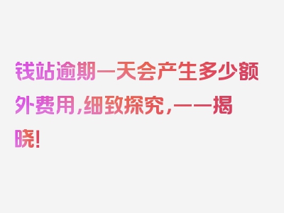 钱站逾期一天会产生多少额外费用，细致探究，一一揭晓！