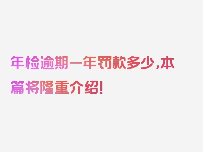 年检逾期一年罚款多少，本篇将隆重介绍!