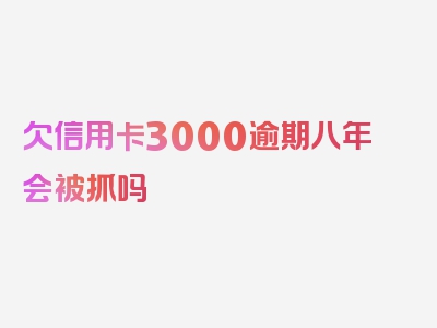 欠信用卡3000逾期八年会被抓吗