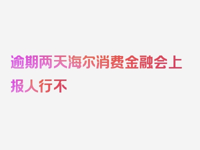 逾期两天海尔消费金融会上报人行不