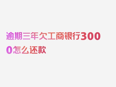 逾期三年欠工商银行3000怎么还款