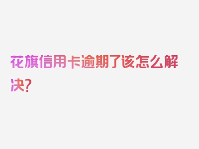 花旗信用卡逾期了该怎么解决?