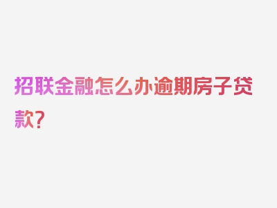 招联金融怎么办逾期房子贷款？