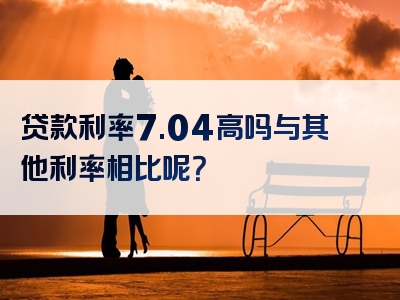 贷款利率7.04高吗与其他利率相比呢？