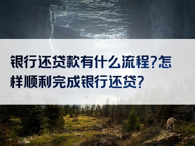 银行还贷款有什么流程？怎样顺利完成银行还贷？