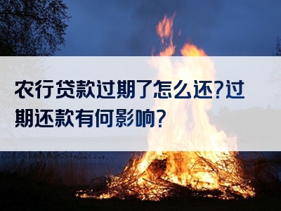 农行贷款过期了怎么还？过期还款有何影响？