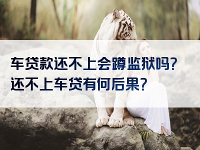 车贷款还不上会蹲监狱吗？还不上车贷有何后果？