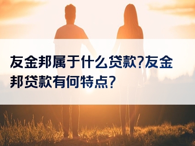 友金邦属于什么贷款？友金邦贷款有何特点？