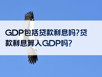 GDP包括贷款利息吗？贷款利息算入GDP吗？