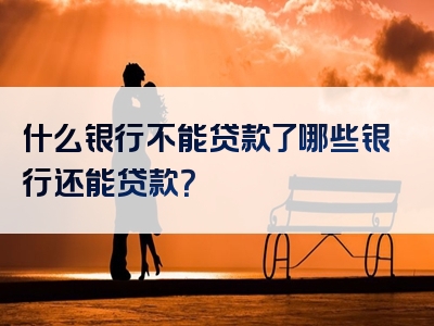 什么银行不能贷款了哪些银行还能贷款？