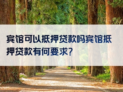 宾馆可以抵押贷款吗宾馆抵押贷款有何要求？