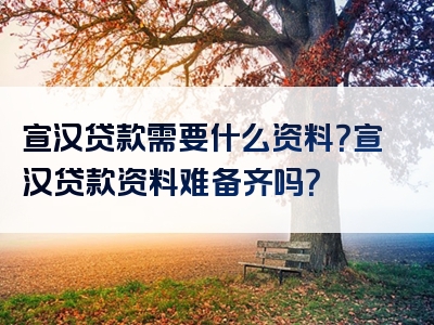 宣汉贷款需要什么资料？宣汉贷款资料难备齐吗？