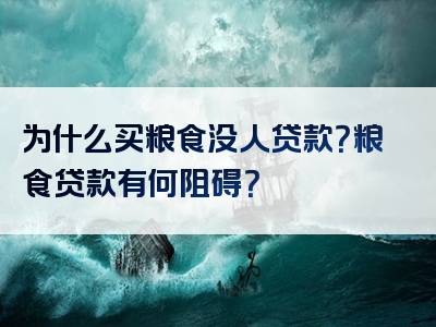 为什么买粮食没人贷款？粮食贷款有何阻碍？